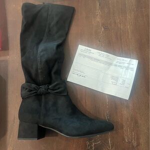 Kelly & Katie Black Heeled Boots - Size 11